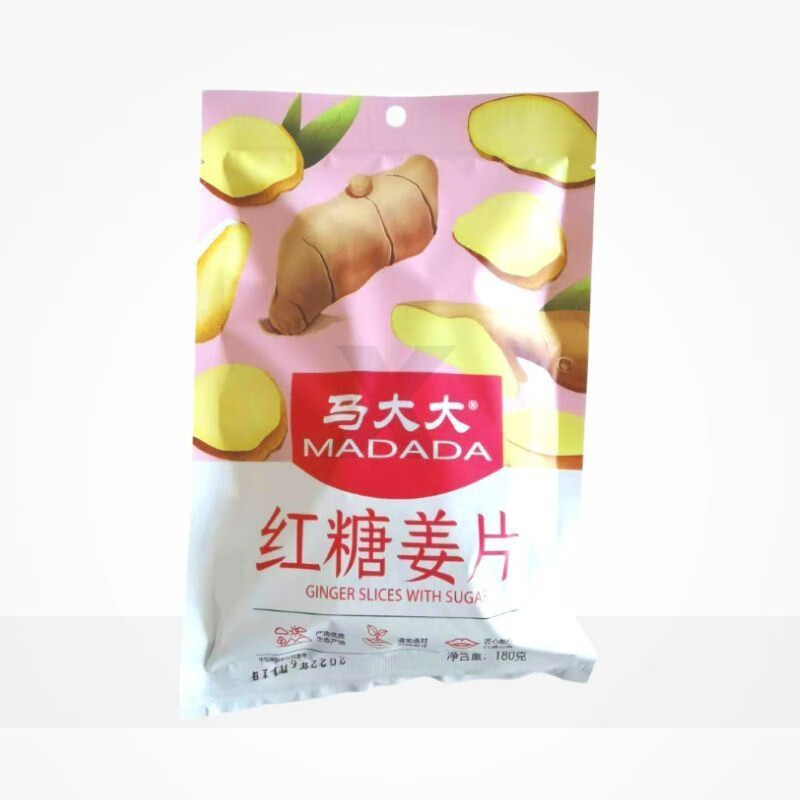 食芳溢馬大大糖姜片1斤即食山東特產(chǎn)姜片糖傳統(tǒng)紅糖姜片500克袋裝 紅糖姜片 500g*1包