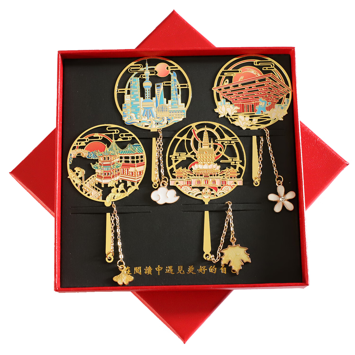 上海特产伴手礼纪念品工艺品上海景点书签东方明珠世博园静安寺旅