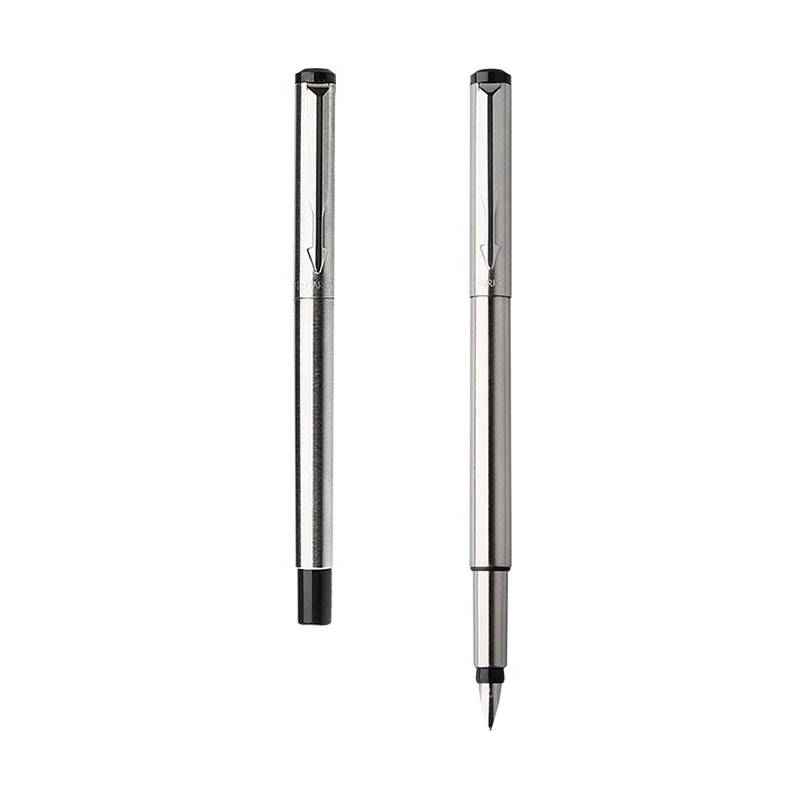 派克（PARKER）钢笔 威雅系列钢杆白夹墨水笔