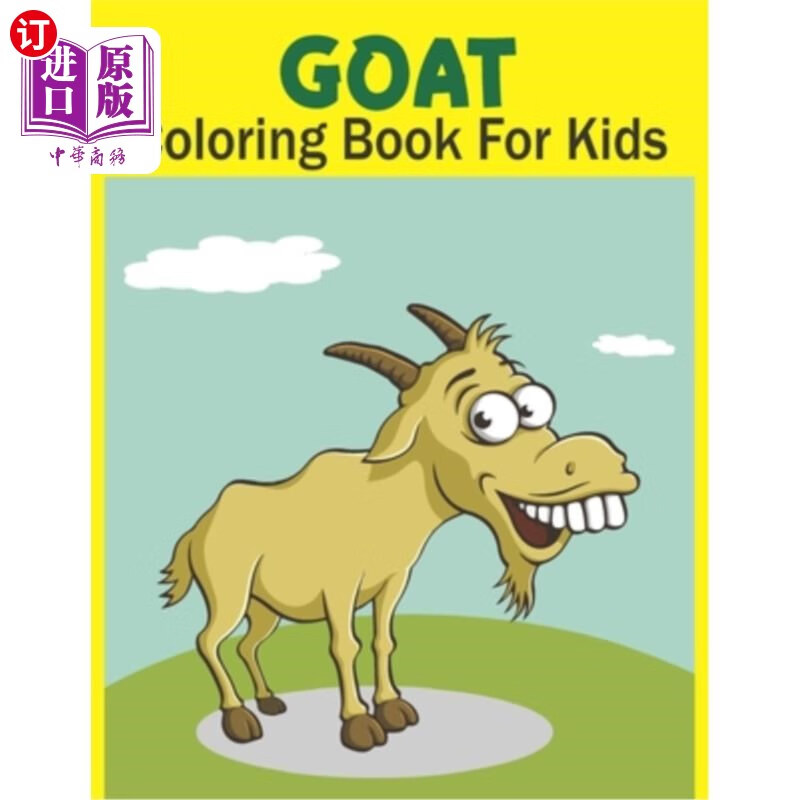 海外直订goat coloring book for kids: a coloring activity book