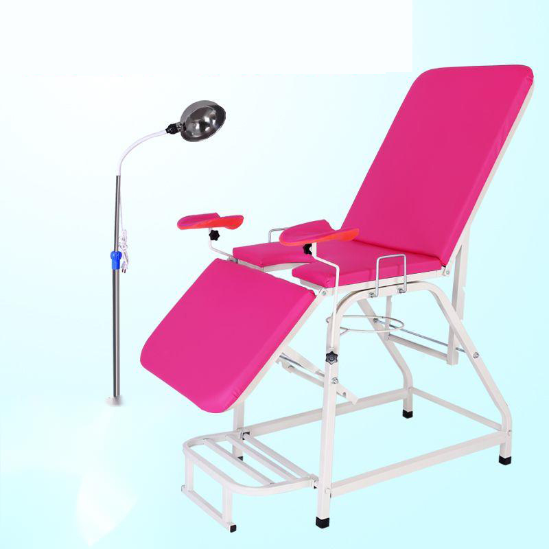 妇科检查床 多功能妇科手术检查床 粉色妇科检查床 反光灯架