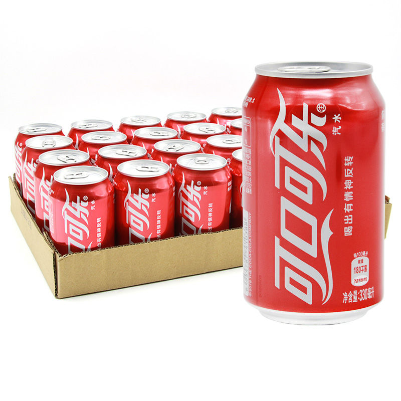 可口可乐330ml*24罐碳酸饮料汽水易拉罐装促销团购礼品 可口可乐