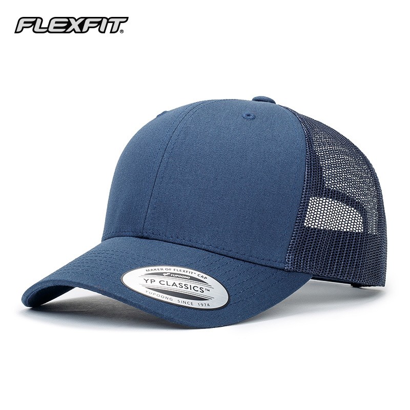 FLEXFIT男士网眼棒球帽春夏季防晒遮阳帽子可调节卡车司机鸭舌帽均码