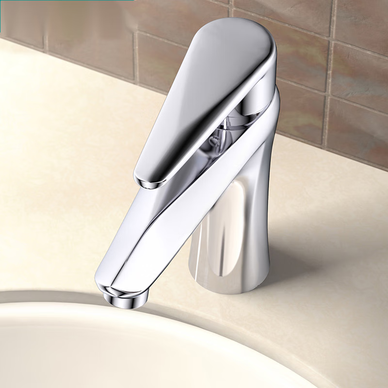 博弗森全铜水龙头 镀铬洗手台盆冷热龙头 高标面盆单孔龙头a1 a银色全