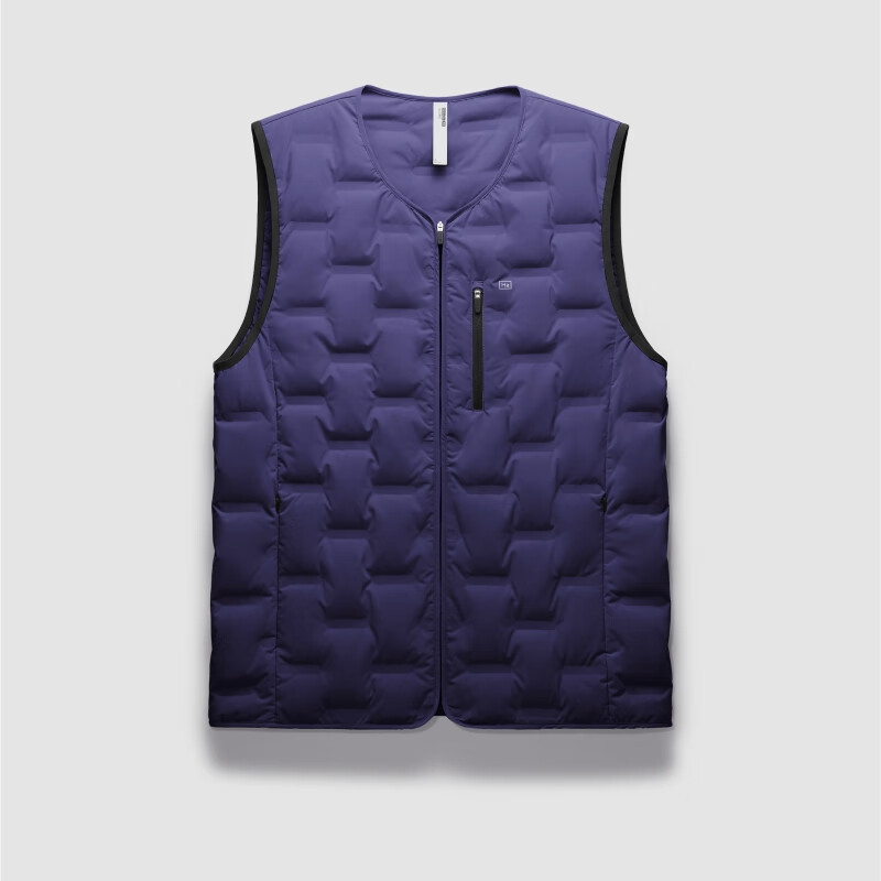 蕉内（Bananain）氢气502A男士羽绒背心羽绒服轻薄防风防水25秋冬鸭绒保暖马甲 【V领】暮夜蓝 XL