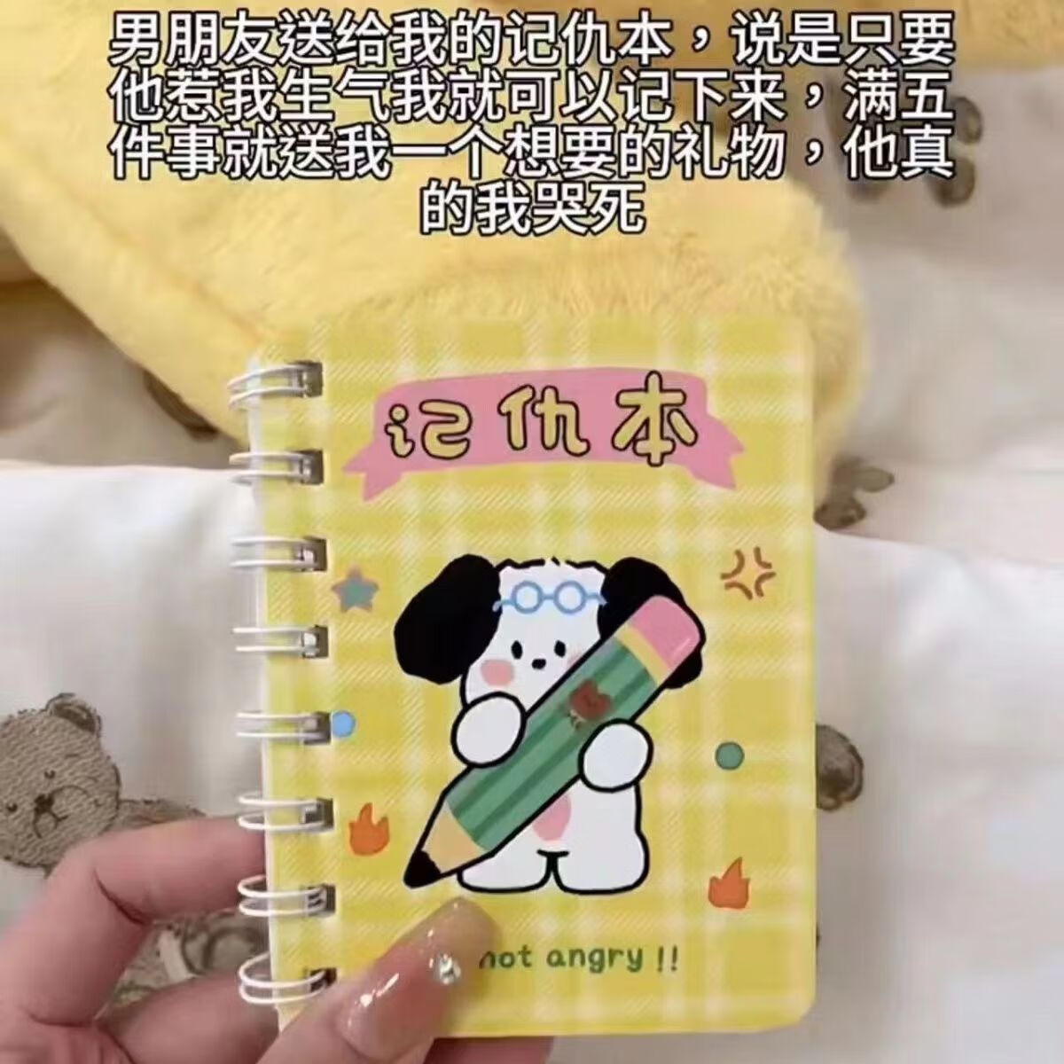 记仇小本本记仇本随身口袋便携本子线圈笔记本迷你侧翻可爱ins卡通