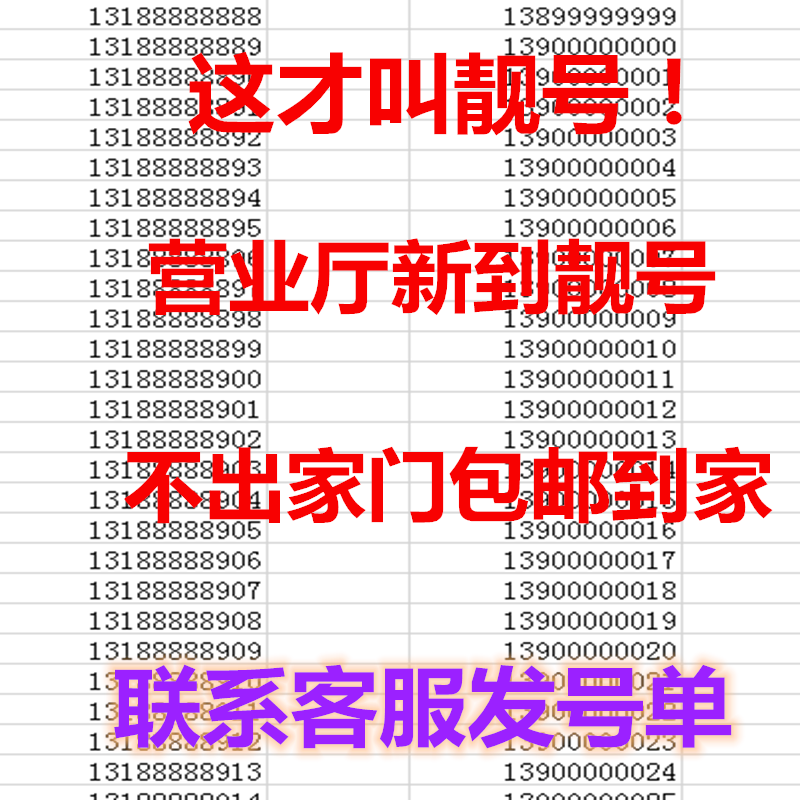 中国联通 联通靓号电话号卡顺子号豹子号全国通用4g卡本地靓号卡定制