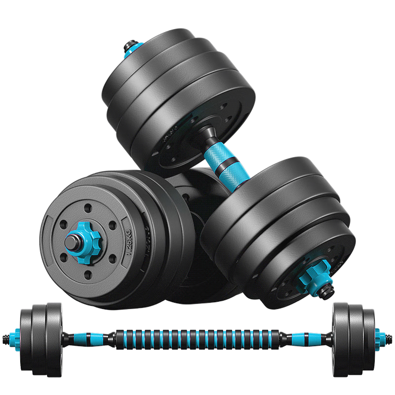 万里通哑铃男士可调节拆卸杠铃套装组合家用运动健身器材包胶手壶铃亚玲 【两用】总重10KG（5kg*2）