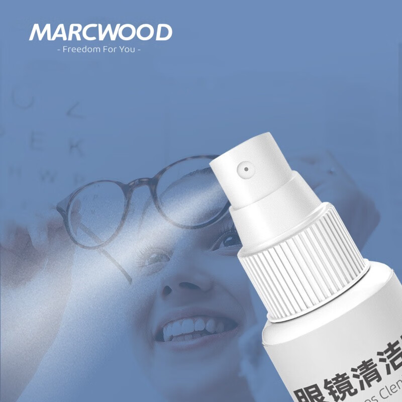 marcwood 清洗剂 镜片清洁剂 眼镜喷雾便携屏幕清洁水 3瓶送镜布3块