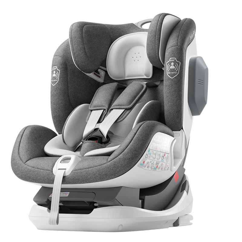 查询宝贝Babyfirst汽车儿童安全座椅灵犀ISOFIX接口0-4-7岁正反向安装北极灰红点款历史价格