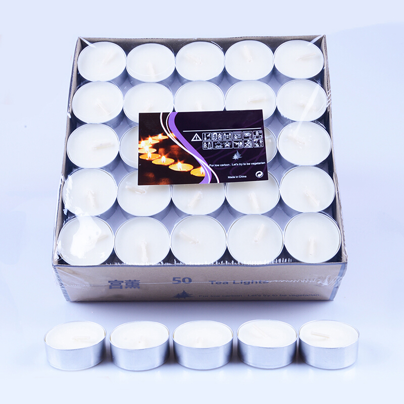 蜡烛煮茶温茶酒店ktv茶壶加热蜡烛无烟无味 浪漫求婚 2小时-50个装