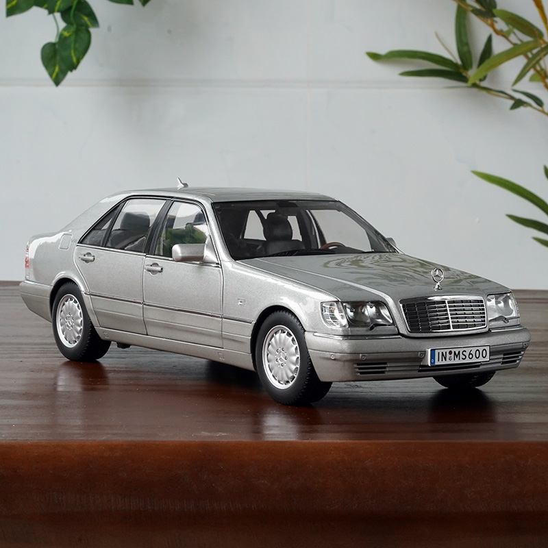 1:18原厂汽车模型 奔驰s600 w140 1990年款 虎头奔 老爷车 仿真合金