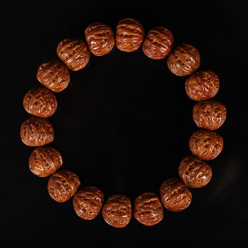 石俞记 天然紫金鼠手串京八棱核桃佛珠单圈菩提子男女手链民族风 京八