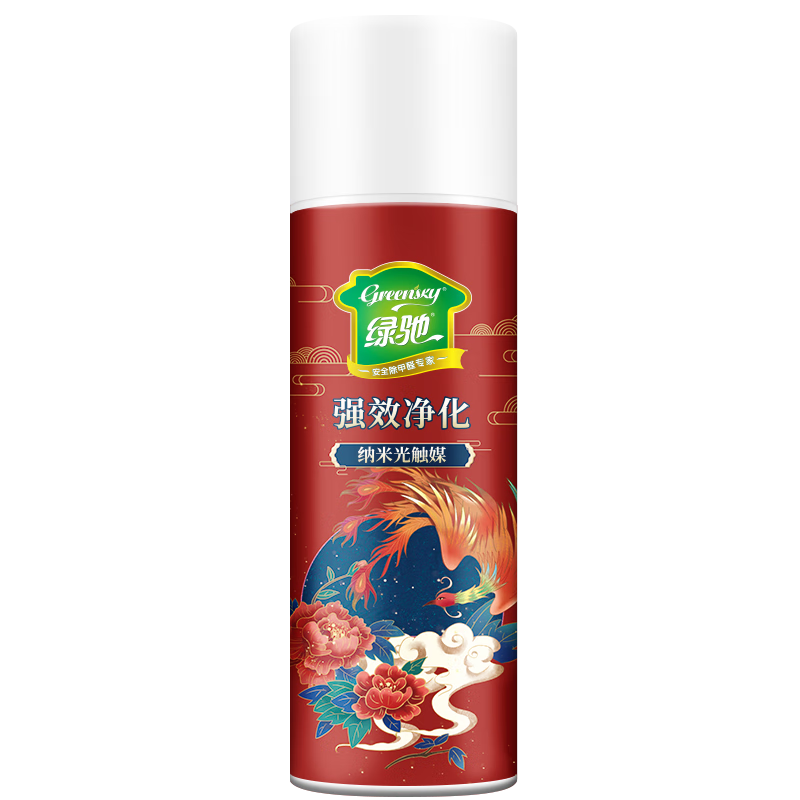 绿驰 450ml光触媒清除甲醛喷雾剂果冻净化新房车去异味苯tvoc送检测盒