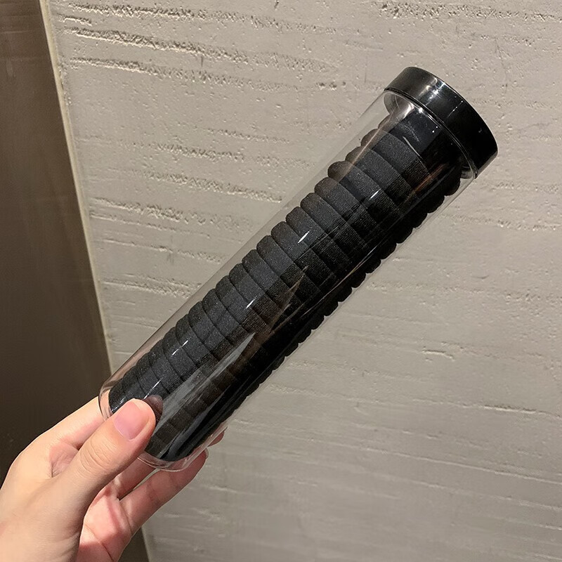 甜麦圈无痕高弹力皮筋女扎头丸子头不伤发彩色发绳饰品头绳发圈黑色