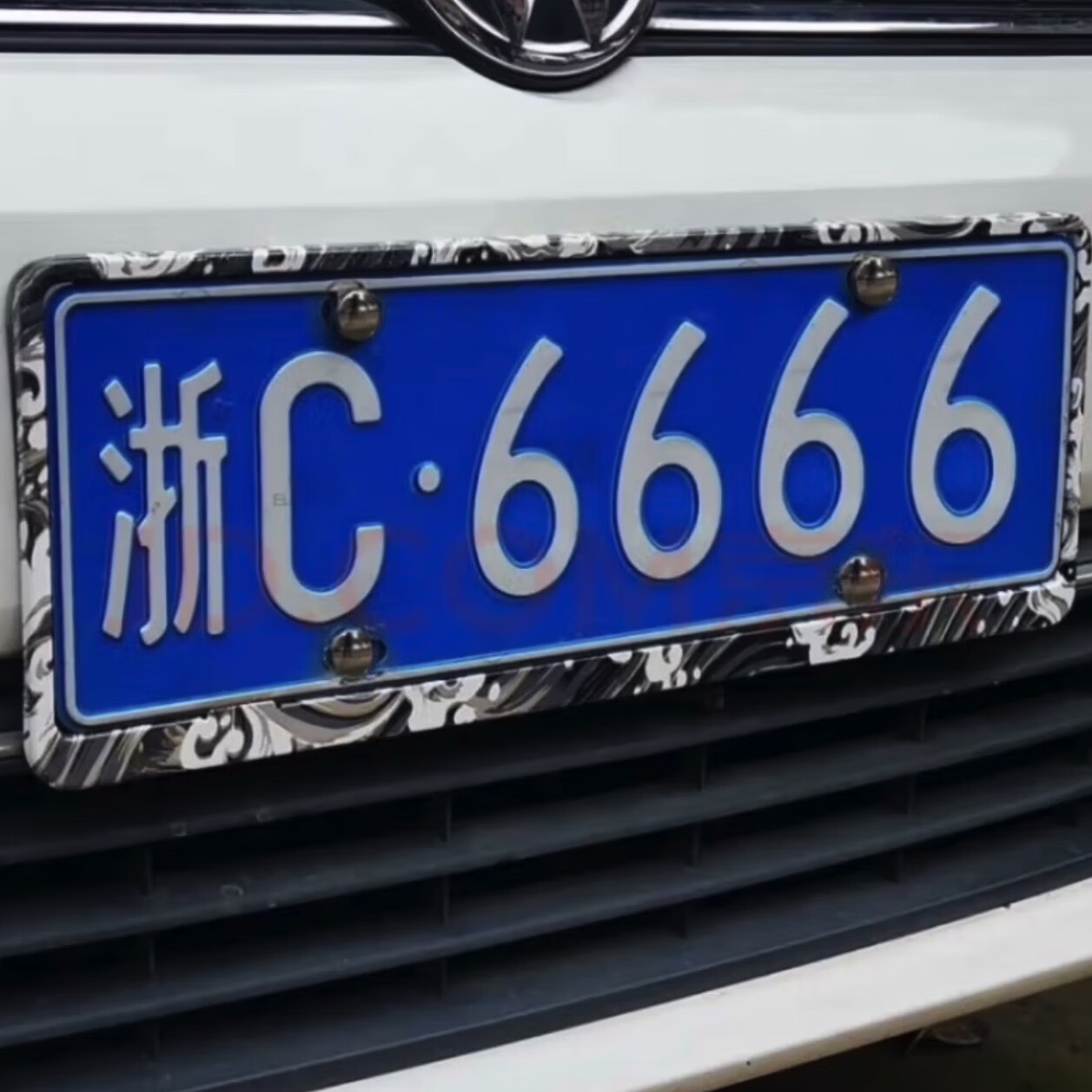 订制/号码金属汽车铝制车牌照框/蓝副簰