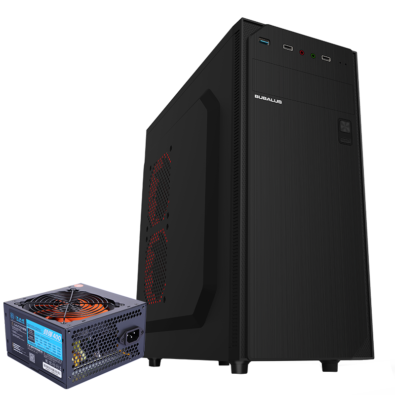 大水牛（BUBALUS）云逸+劲强400W 台式主机电脑机箱电源套装 游戏办公组套（支持ATX主板/支持背线/U3） 219元