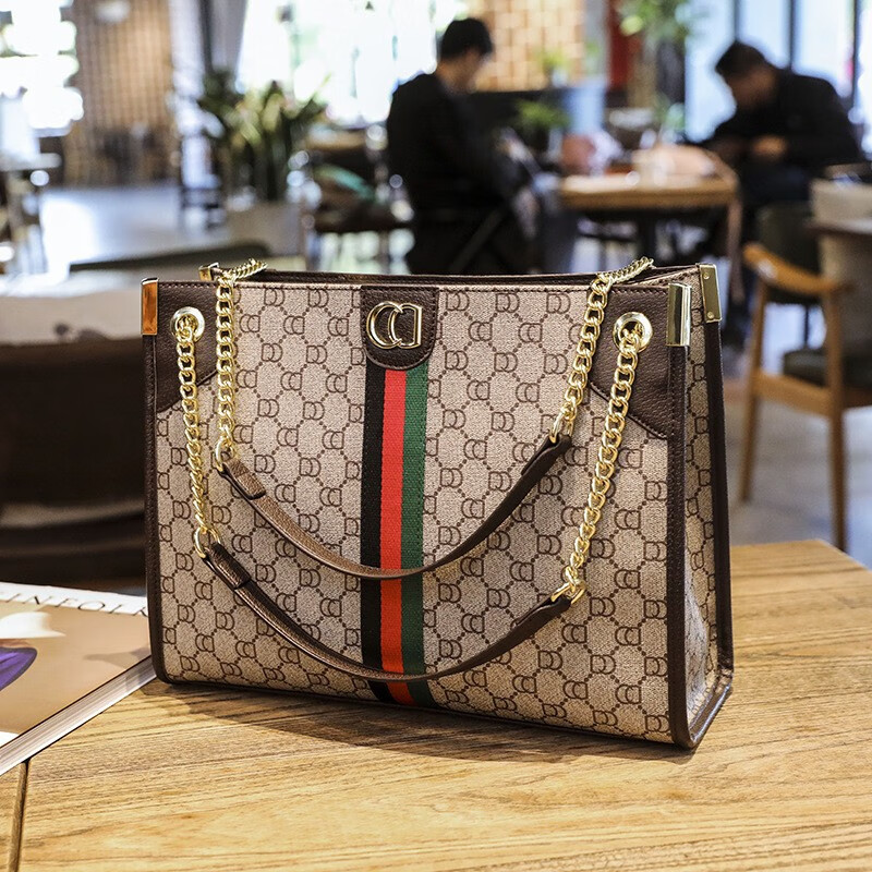 酷奇袋鼠酷奇女包高级感大包包女单肩包斜跨包大容量托特包送女友生日礼物 咖啡色