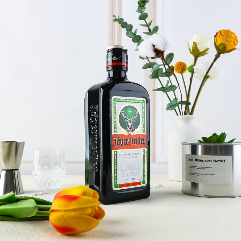 【原瓶进口】德国配制酒利口酒洋酒便利店调酒 野格带鹿头500ml