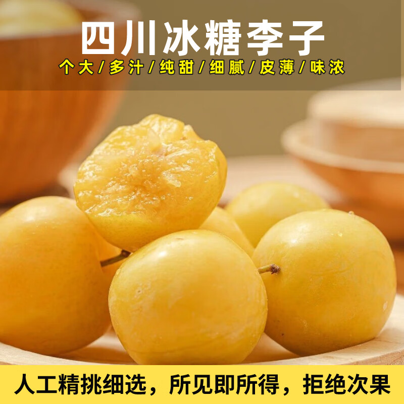 松林美果现摘现发四川高山黄金奈李桃花李新鲜冰糖李蜂蜜李应季孕妇水果 带箱5斤中果【单果20g+】去皮吃