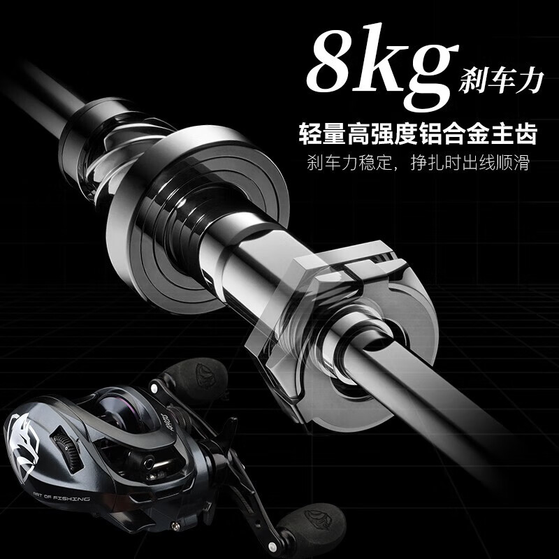米歇尔极狐S加强版微物泛用水滴轮防炸线鳜鱼鲈鱼打黑远投金属路亚鱼线轮 泛用微物双线杯（nmb轴承） 左手摇轮