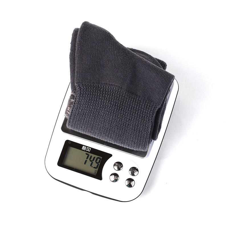 可代尔秋冬糖尿病足专用中老年宽松口袜加厚大码毛巾底脚伤肿术后中筒袜 超级宽松版米白39-44/ 1双