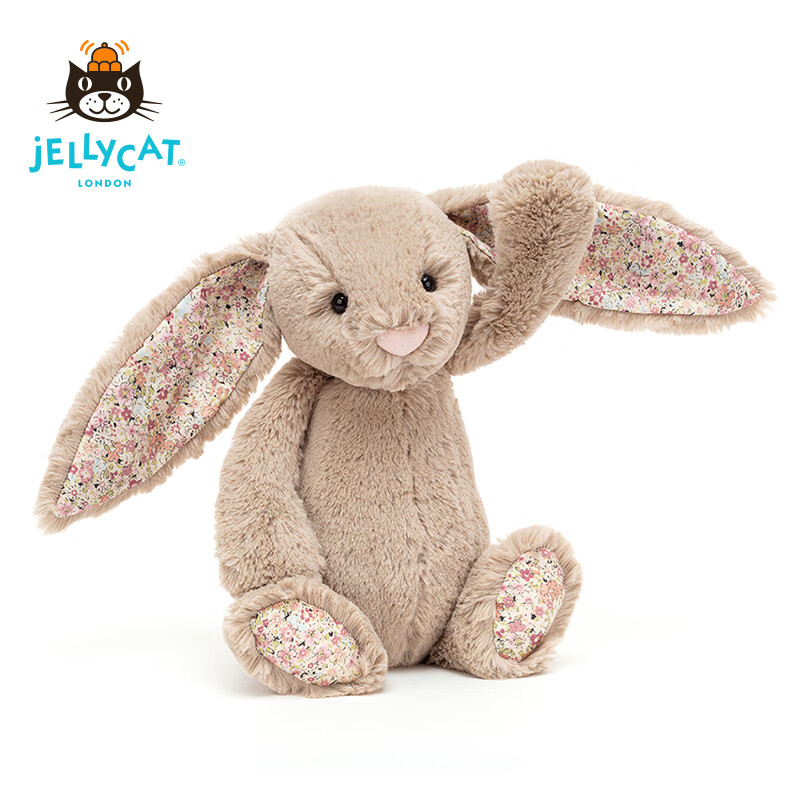 jellycat英国jellycat花布米色邦尼兔安抚毛绒玩具可爱玩偶娃娃公仔