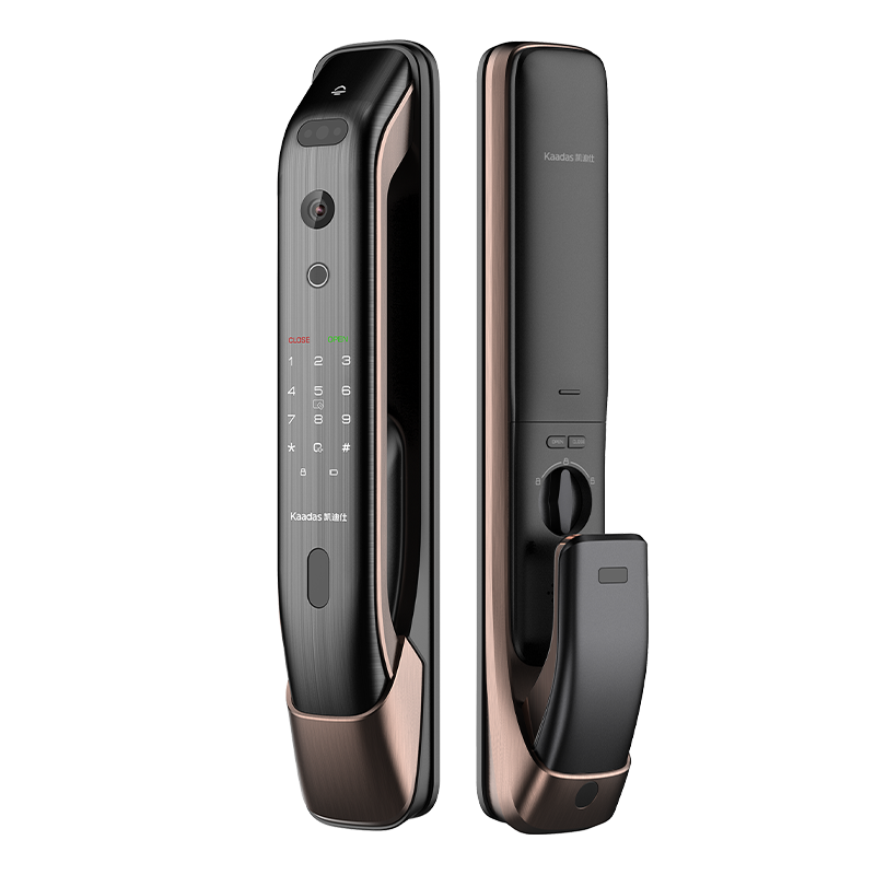 凯迪仕（KAADAS） K20 Max Plus全自动指纹锁智能锁家用3D人脸识别可视猫眼电子密码锁 红古铜10029396663658