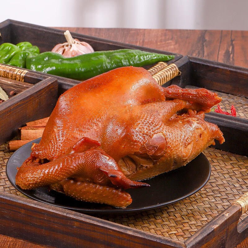 李家百年史口史口烧鸡山东东营特产熟食腊味开袋即食休闲零食2年半鸡