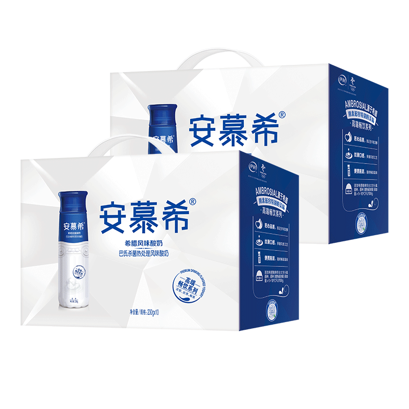 安慕希高端畅饮希腊风味酸奶原味 230g*10瓶*2箱属于什么档次？