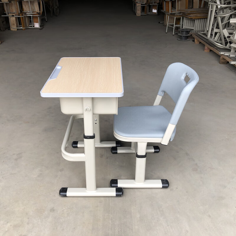 课桌椅学校升降课桌椅桌椅学习书桌厂家 橡木白 可调节高度67-75cm