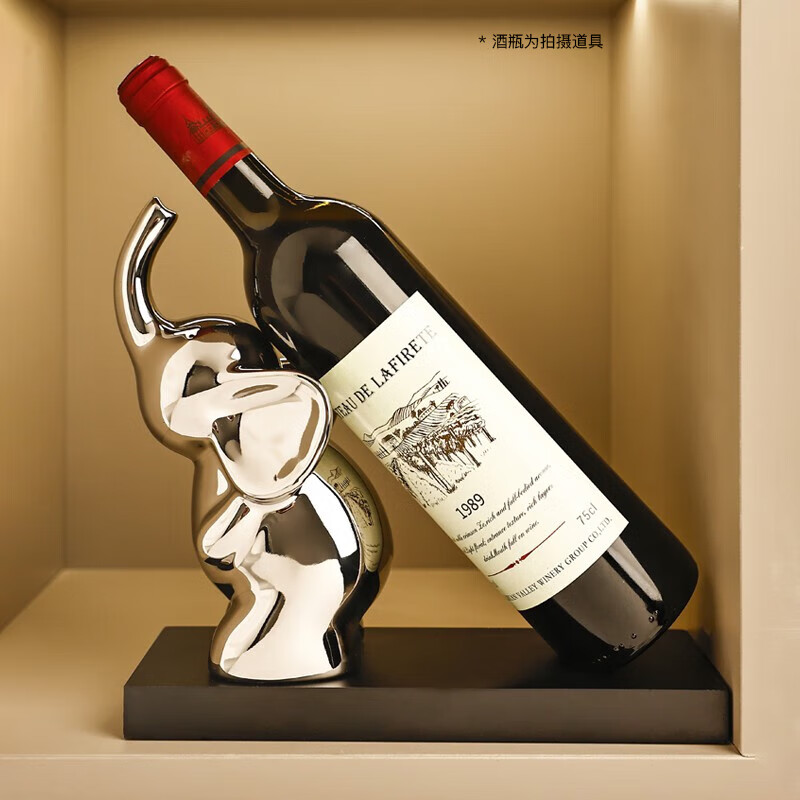 暴力熊红酒支架摆件客厅电视柜酒柜餐边柜装饰品乔迁礼物 大象红酒架