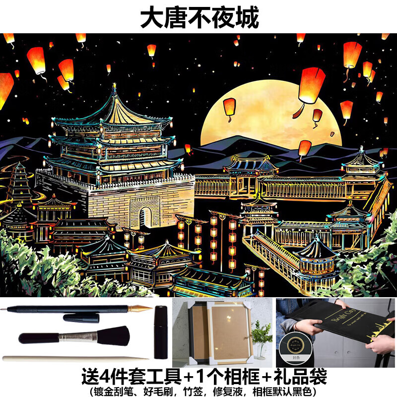(新款)大唐不夜城 4件套工具 相框