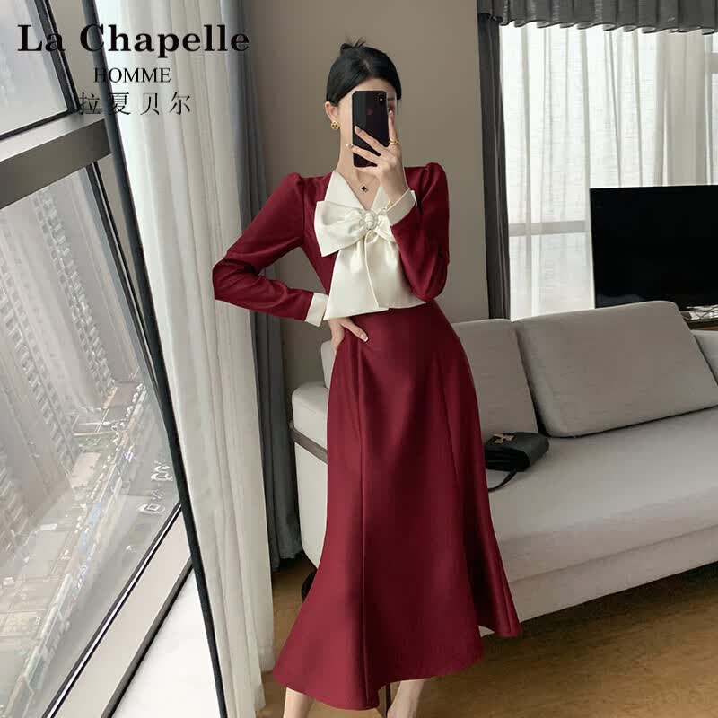 LA CHAPELLE HOMME拉夏贝尔新娘结婚当天回门便装女敬酒礼服订婚裙子平时可穿红色连 酒红色【订婚礼裙2023新款宴会气 S怎么样,好用不?