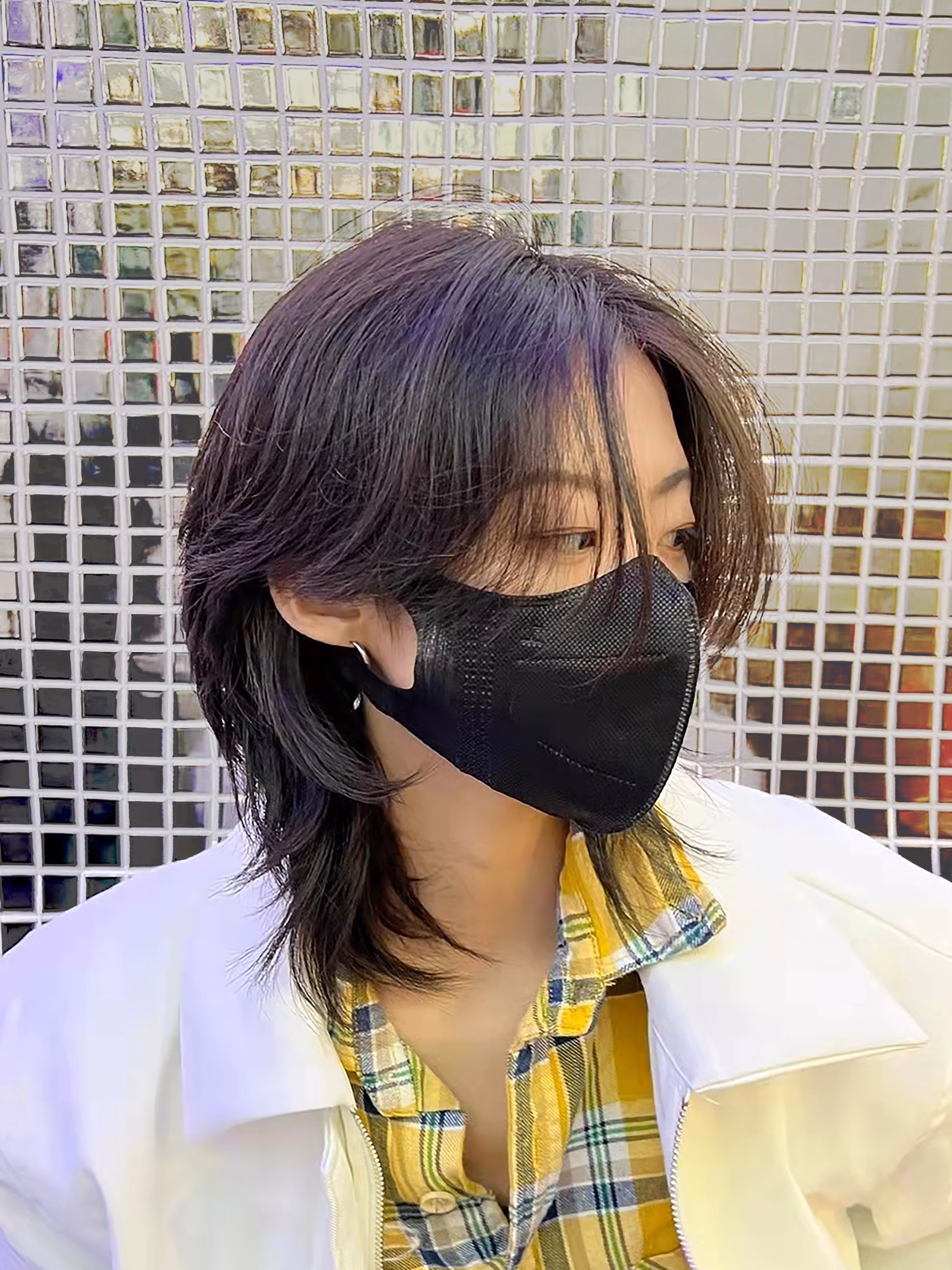 【京选旗舰】狼尾假发男真发木村拓哉同款表演假发男舞台道具长发帅气