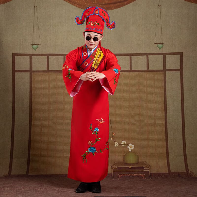 txschif搞笑伴郎服套装江南四大古装戏服表演服公子衣服伴郎服唐伯虎