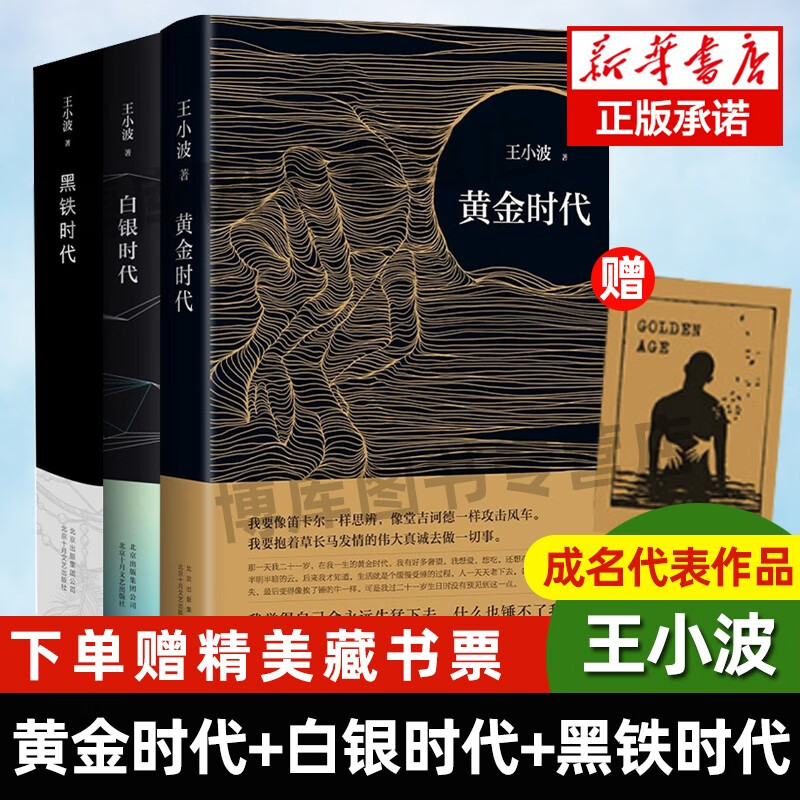 黄金时代白银黑铁时代王小波时代三部曲作品集全集珍藏版纪念版精装 【3册套装，定价167】