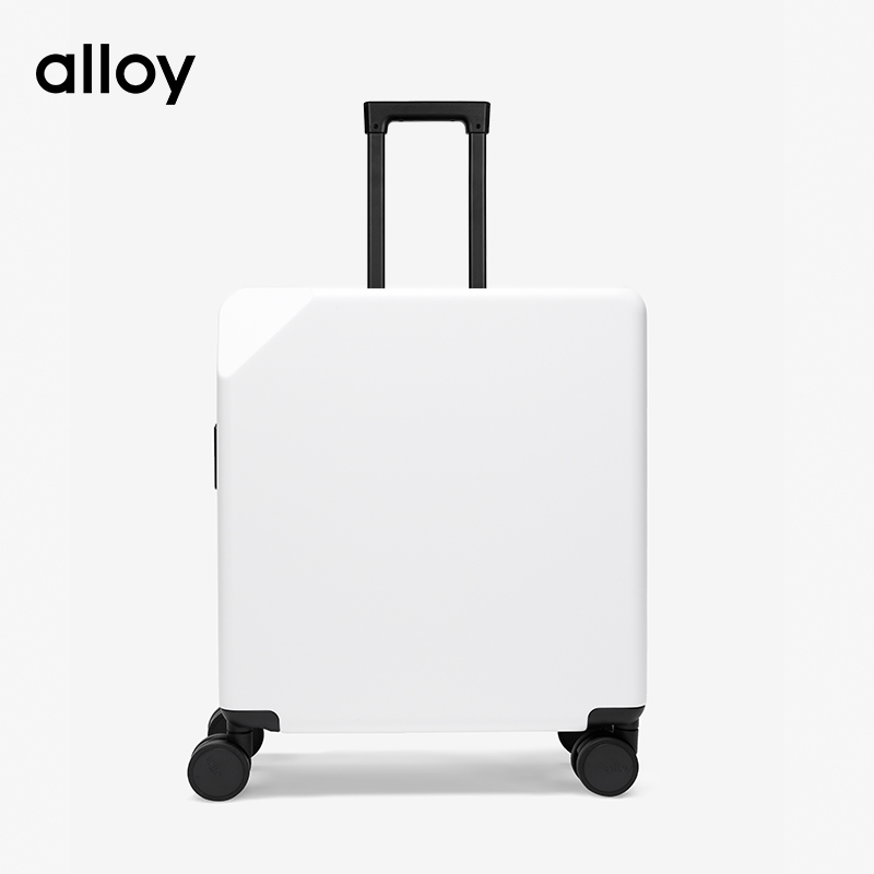 alloy/乐几 My Way系列商务出行拉杆箱拉杆箱男女通用磨砂行李箱万向轮 20英寸白（方版铝框）