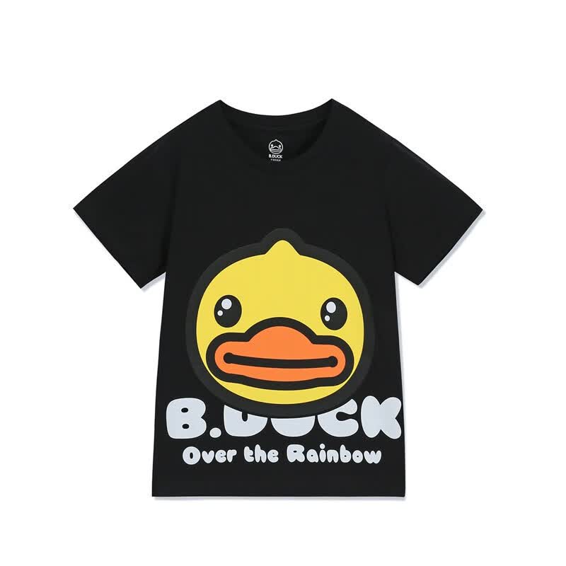 B.Duck小黄鸭童装亲子装一家三口夏季炸街男童短袖女童T恤 黑色（BF2201922A）棉+氨纶 105cm怎么样,好用不?
