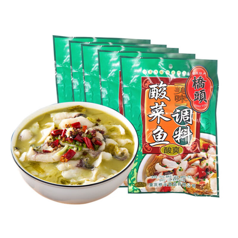 桥頭重庆桥头老坛酸菜鱼调料包300g袋炖鱼底料老坛酸爽料家用鱼火锅 1