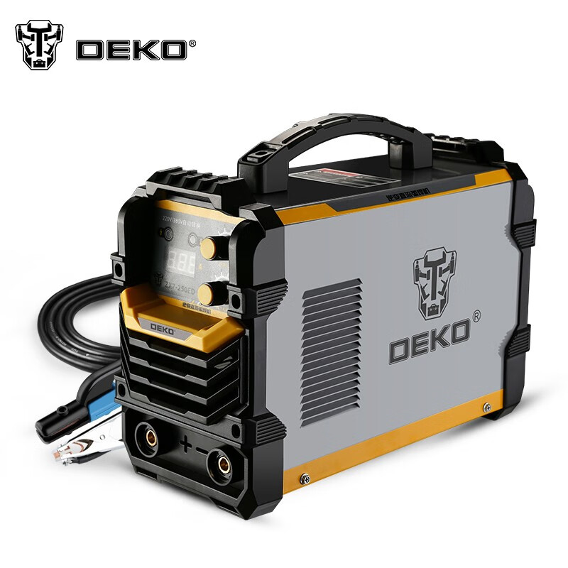DEKO ZX7-250ED电焊机家用小型220V380V两用双电压全自动工业级不锈钢铜制手工焊机 升级套餐（5米焊把线+2米接地线） 709元