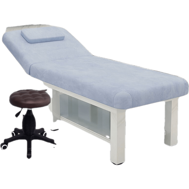 美容床美容院专用折叠按摩床理疗床推拿床家用艾灸床美睫床纹绣床 6.5cm方腿蓝皮80*190配美容凳 官方标配