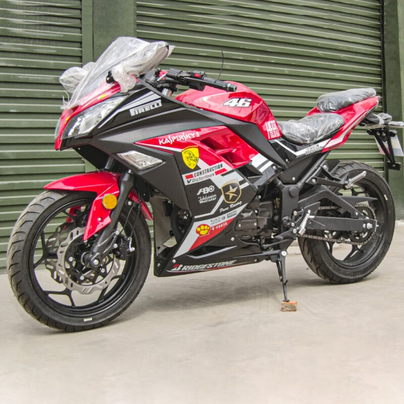 c摩托车跑车重型机车地平线趴赛整车可上牌 红色 国四电喷宗申200cc