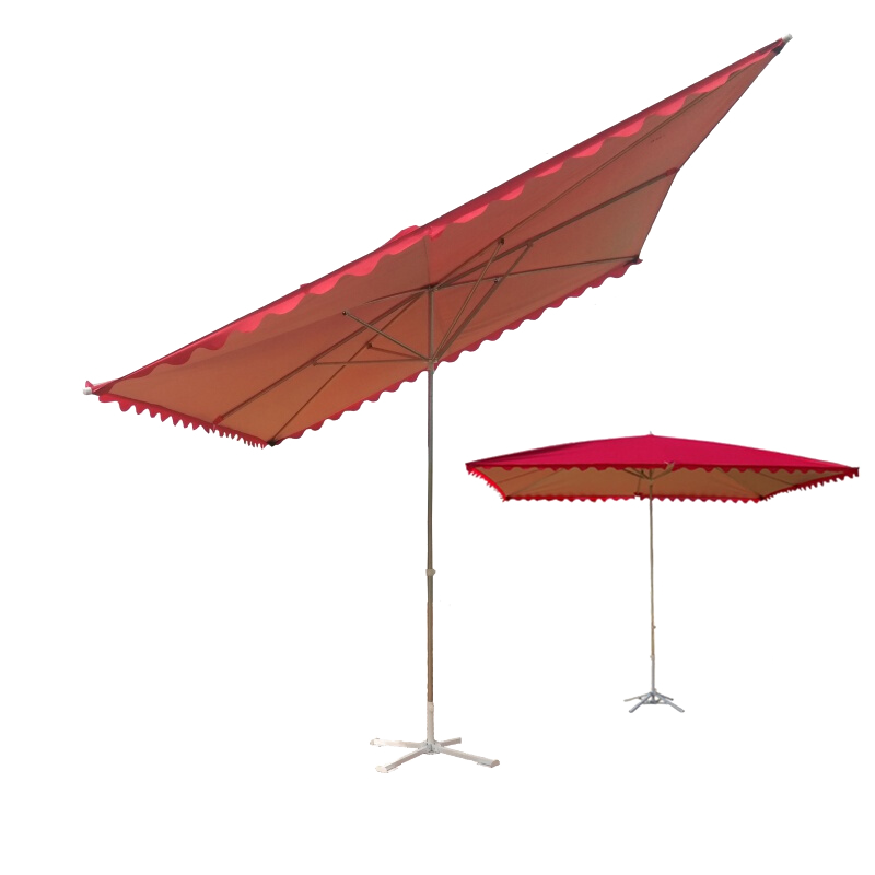 户外遮阳伞摆摊折叠大型太阳伞防雨伞棚防晒店铺商用斜伞加厚四方伞大号 (斜伞)蓝色4x3升级款6骨