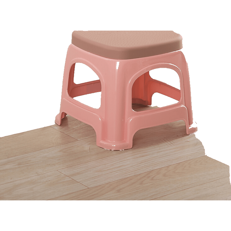 知渡 塑料凳家用加厚小凳高凳板凳朔料登子经济型客厅椅子小号胶凳子 北欧粉无盖 小号【24cm长*22.5cm高】