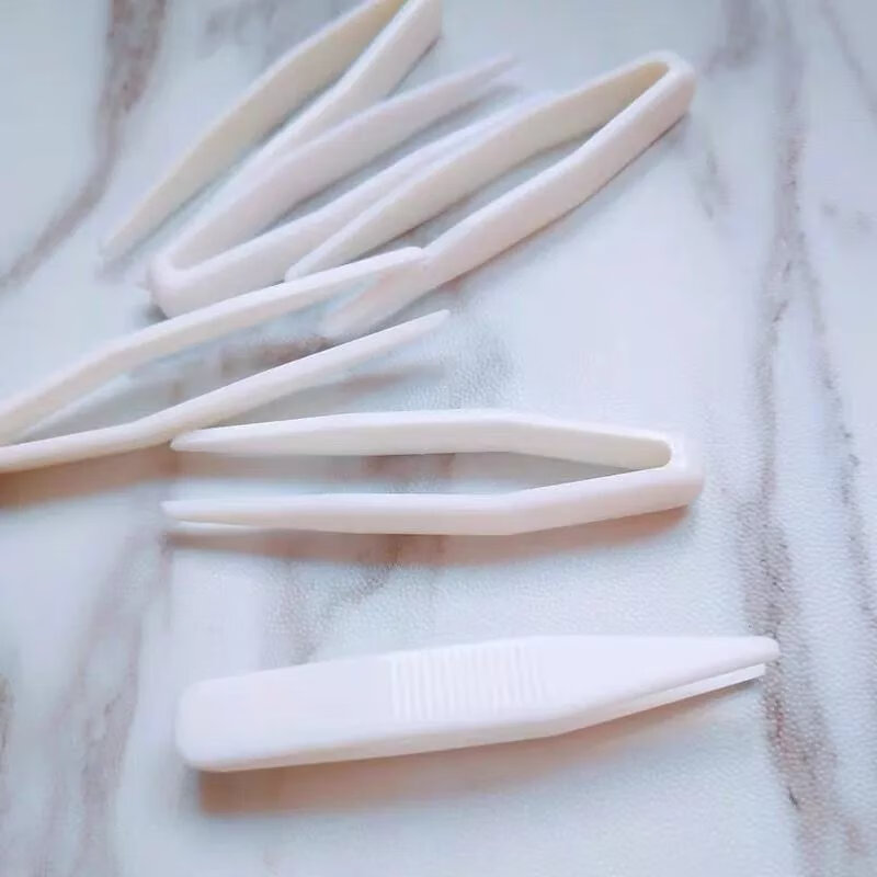 蕾丝双眼皮贴镊子面膜夹子工具化妆美妆塑料镊子定型Y叉辅助 小镊子+Y型叉 【5套】