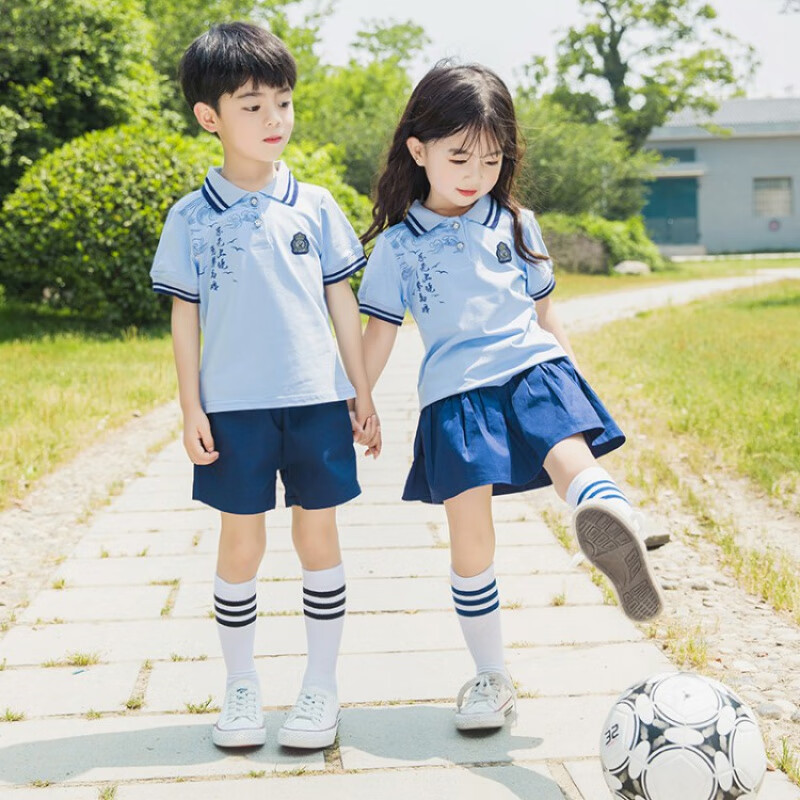 川孩幼儿园园服夏装中国风校服小学生校服短袖运动套装两件套夏季班服