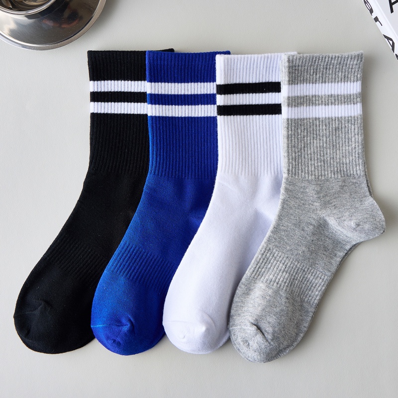 kz ck日本韩国品牌男士棉袜香港轻奢潮牌黑白袜子男夏季薄款中筒袜