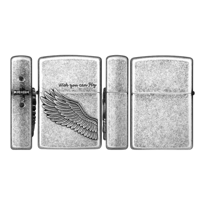 ZIPPO打火机正品纯铜原装进口经典芝宝煤油防风定制刻字生日礼物送男生 飞得更高