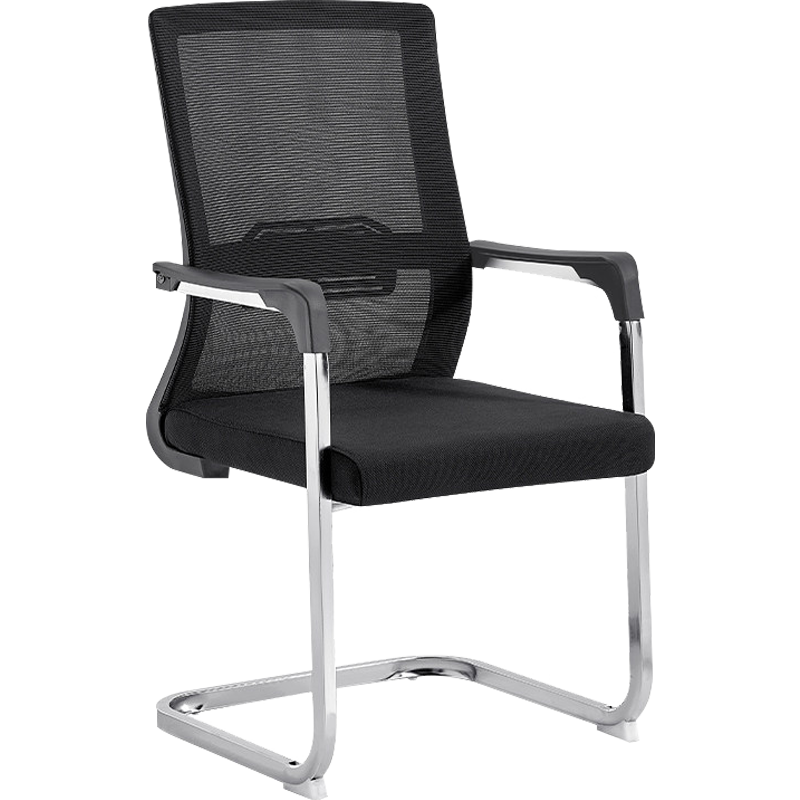 初嘉 CJ 弓形椅 职员办公椅弓形椅电脑椅员工靠背网椅人体工学座椅（灰黑可选）